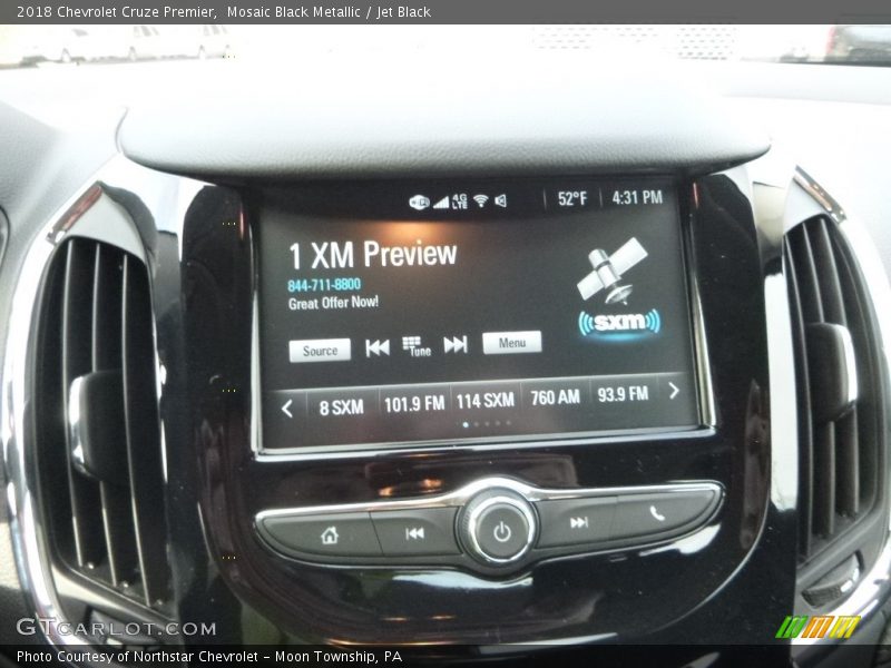 Mosaic Black Metallic / Jet Black 2018 Chevrolet Cruze Premier