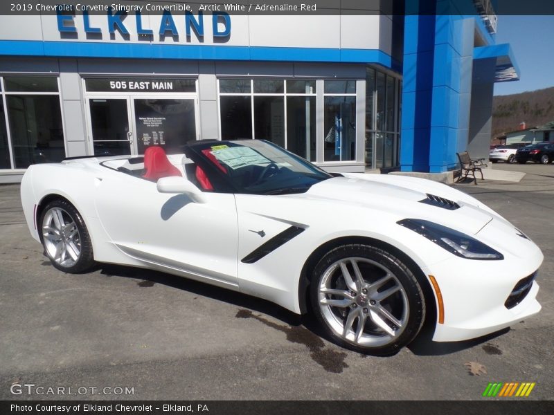 Arctic White / Adrenaline Red 2019 Chevrolet Corvette Stingray Convertible