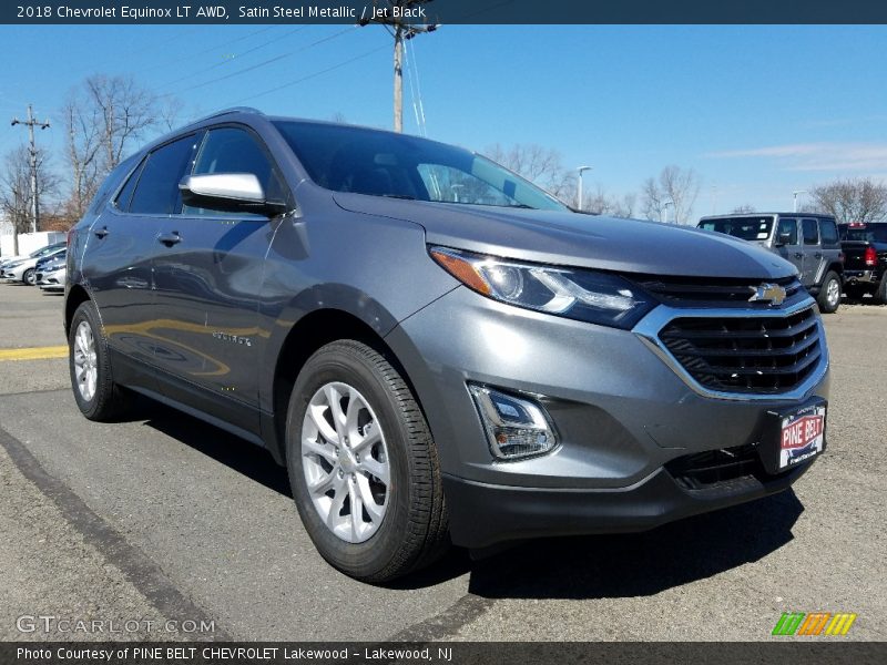 Satin Steel Metallic / Jet Black 2018 Chevrolet Equinox LT AWD
