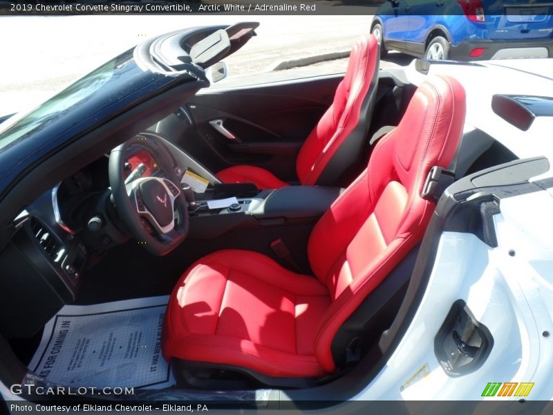 Arctic White / Adrenaline Red 2019 Chevrolet Corvette Stingray Convertible