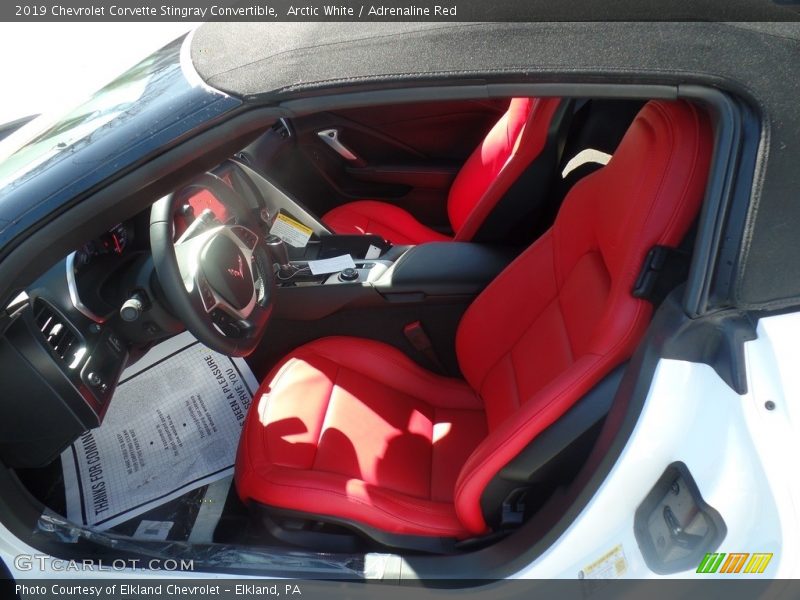 Arctic White / Adrenaline Red 2019 Chevrolet Corvette Stingray Convertible