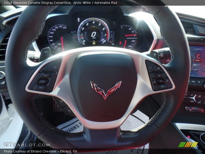 Arctic White / Adrenaline Red 2019 Chevrolet Corvette Stingray Convertible