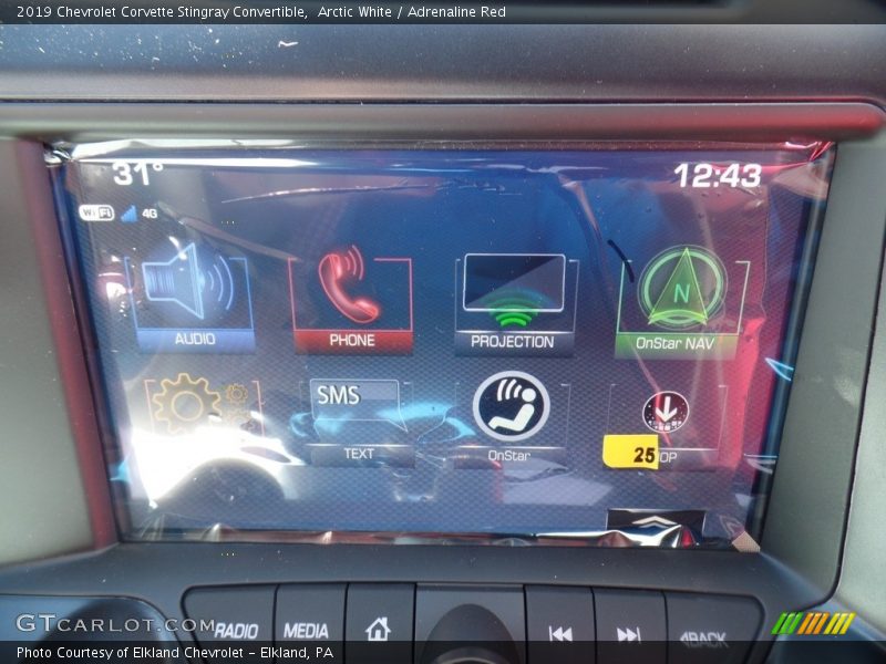 Arctic White / Adrenaline Red 2019 Chevrolet Corvette Stingray Convertible
