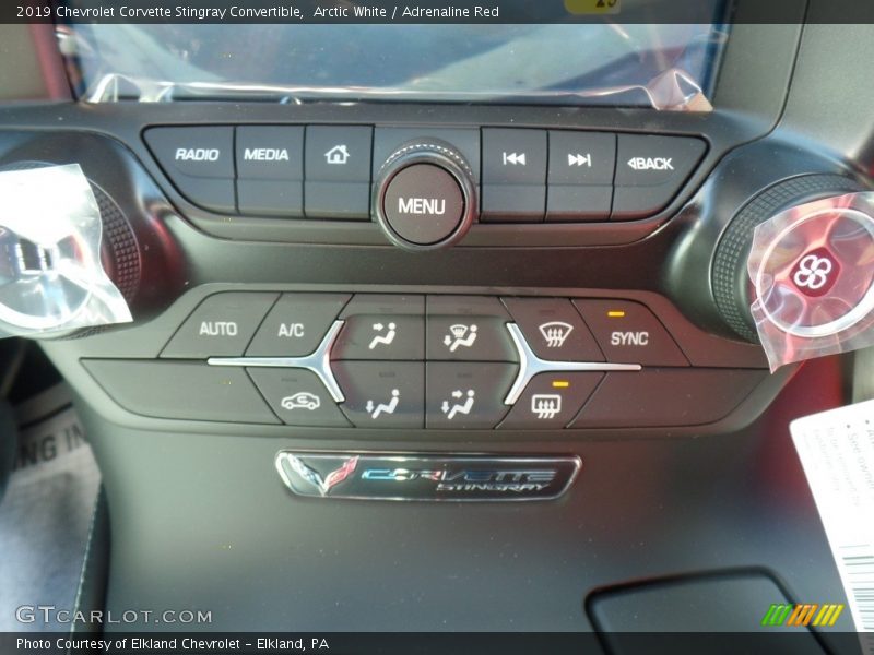 Controls of 2019 Corvette Stingray Convertible