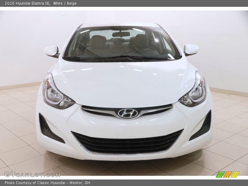 White / Beige 2016 Hyundai Elantra SE