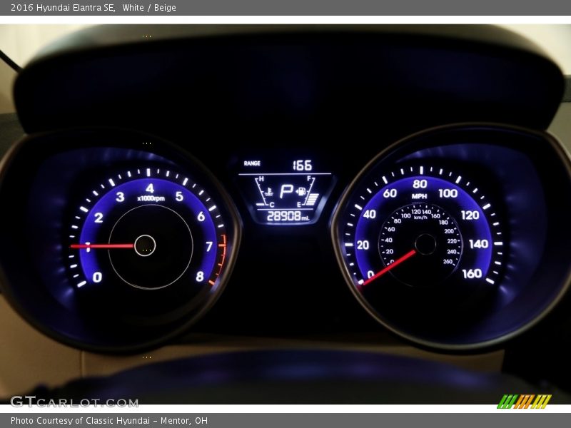 White / Beige 2016 Hyundai Elantra SE