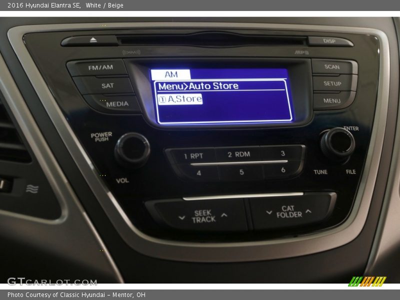 White / Beige 2016 Hyundai Elantra SE