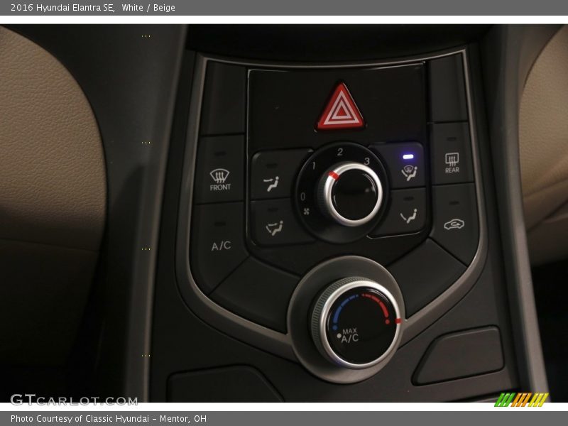 White / Beige 2016 Hyundai Elantra SE