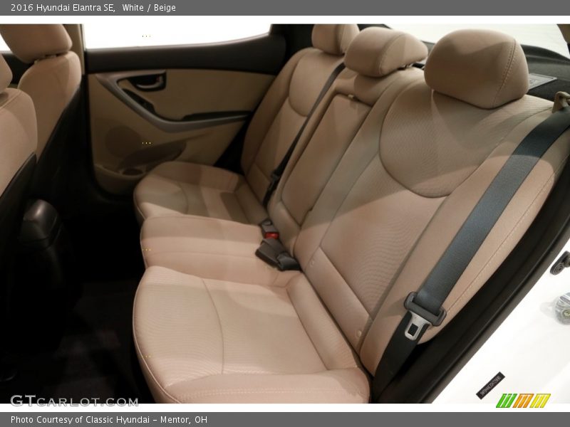 White / Beige 2016 Hyundai Elantra SE