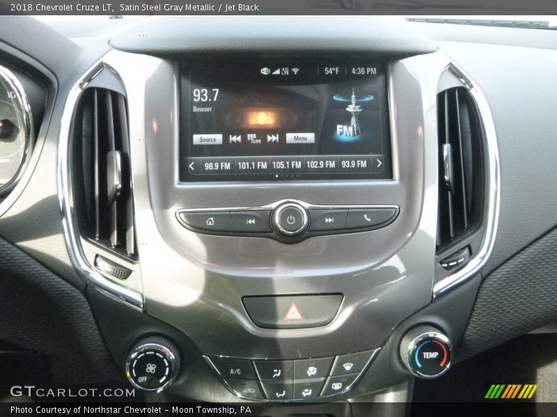 Satin Steel Gray Metallic / Jet Black 2018 Chevrolet Cruze LT