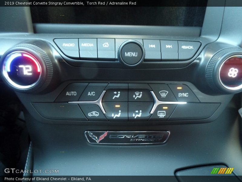 Controls of 2019 Corvette Stingray Convertible