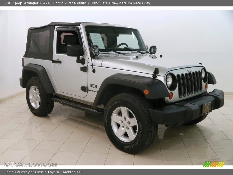 Bright Silver Metallic / Dark Slate Gray/Medium Slate Gray 2008 Jeep Wrangler X 4x4