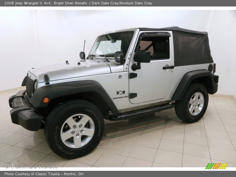 Bright Silver Metallic / Dark Slate Gray/Medium Slate Gray 2008 Jeep Wrangler X 4x4