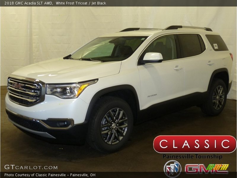 White Frost Tricoat / Jet Black 2018 GMC Acadia SLT AWD