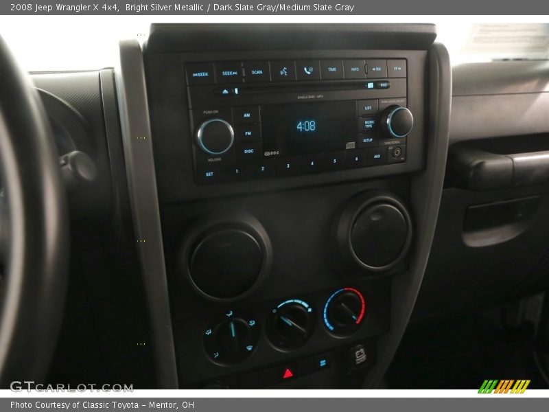Bright Silver Metallic / Dark Slate Gray/Medium Slate Gray 2008 Jeep Wrangler X 4x4