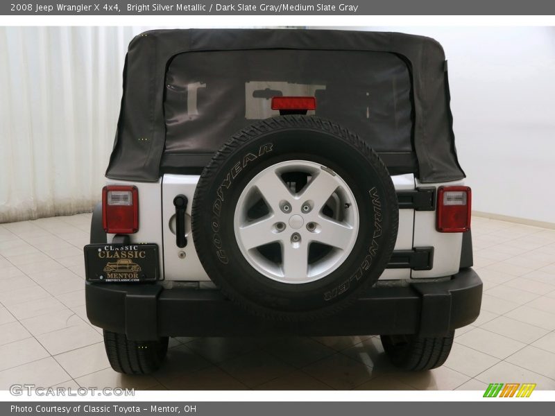 Bright Silver Metallic / Dark Slate Gray/Medium Slate Gray 2008 Jeep Wrangler X 4x4