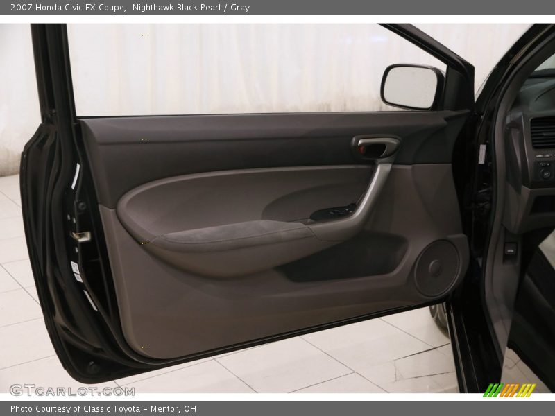 Nighthawk Black Pearl / Gray 2007 Honda Civic EX Coupe