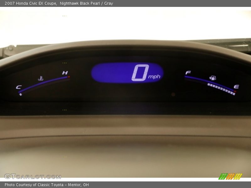 Nighthawk Black Pearl / Gray 2007 Honda Civic EX Coupe