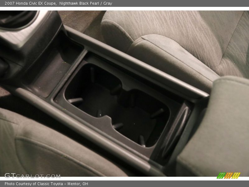 Nighthawk Black Pearl / Gray 2007 Honda Civic EX Coupe