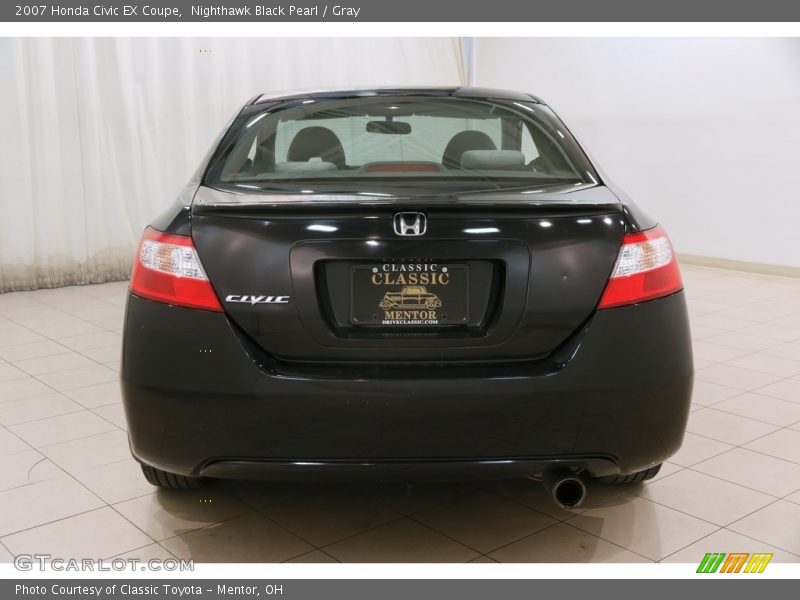 Nighthawk Black Pearl / Gray 2007 Honda Civic EX Coupe