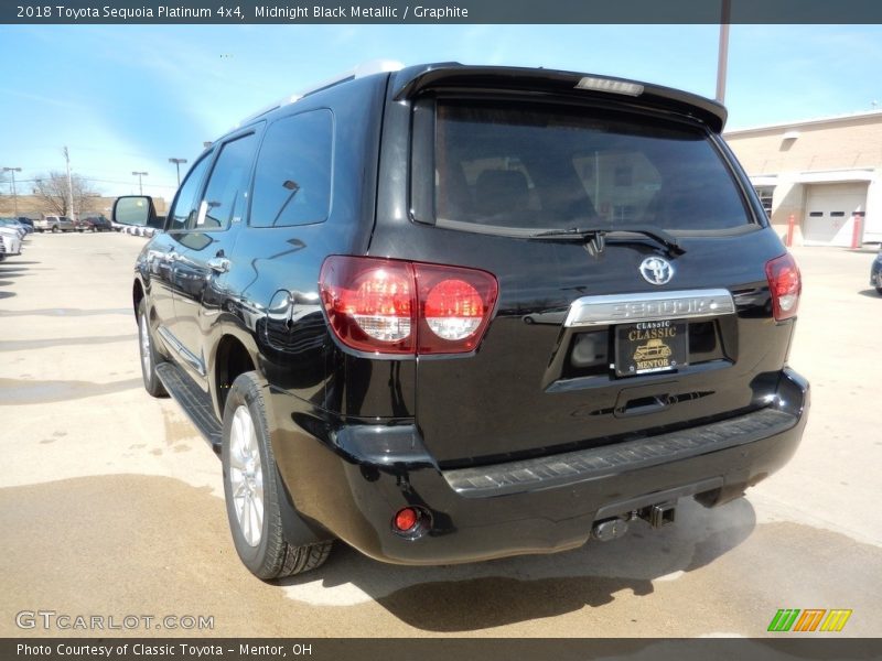 Midnight Black Metallic / Graphite 2018 Toyota Sequoia Platinum 4x4