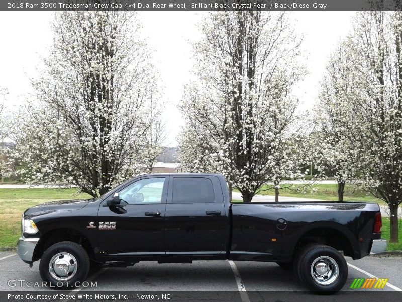 Brilliant Black Crystal Pearl / Black/Diesel Gray 2018 Ram 3500 Tradesman Crew Cab 4x4 Dual Rear Wheel