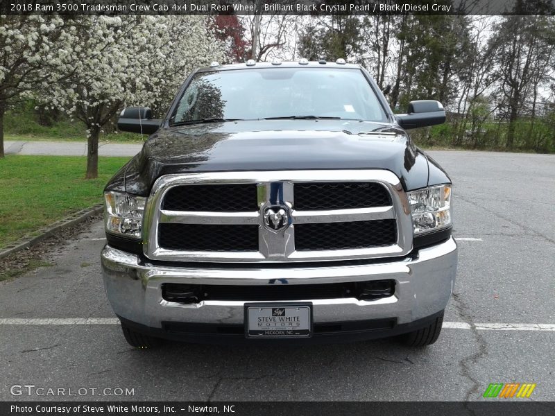 Brilliant Black Crystal Pearl / Black/Diesel Gray 2018 Ram 3500 Tradesman Crew Cab 4x4 Dual Rear Wheel