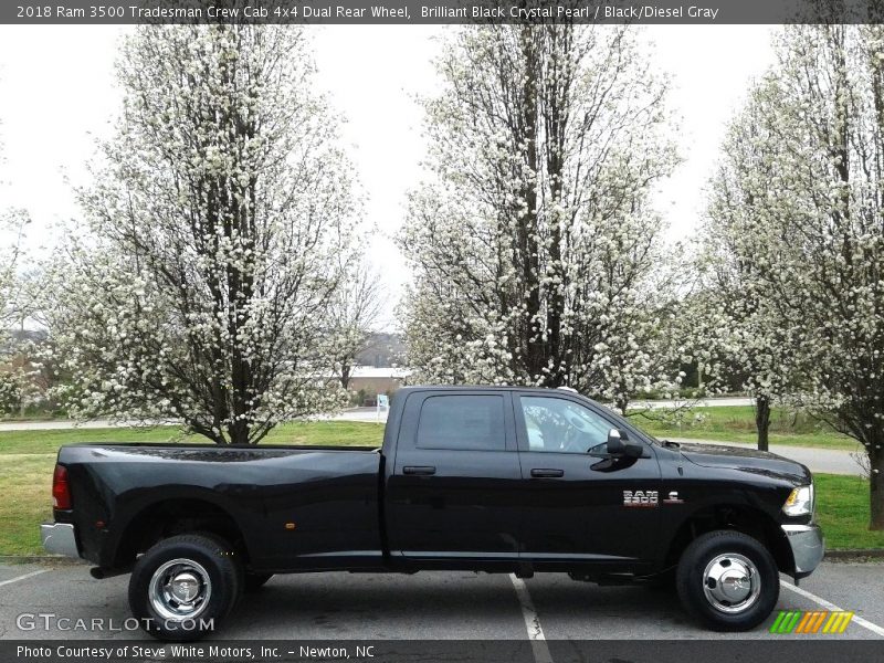 Brilliant Black Crystal Pearl / Black/Diesel Gray 2018 Ram 3500 Tradesman Crew Cab 4x4 Dual Rear Wheel