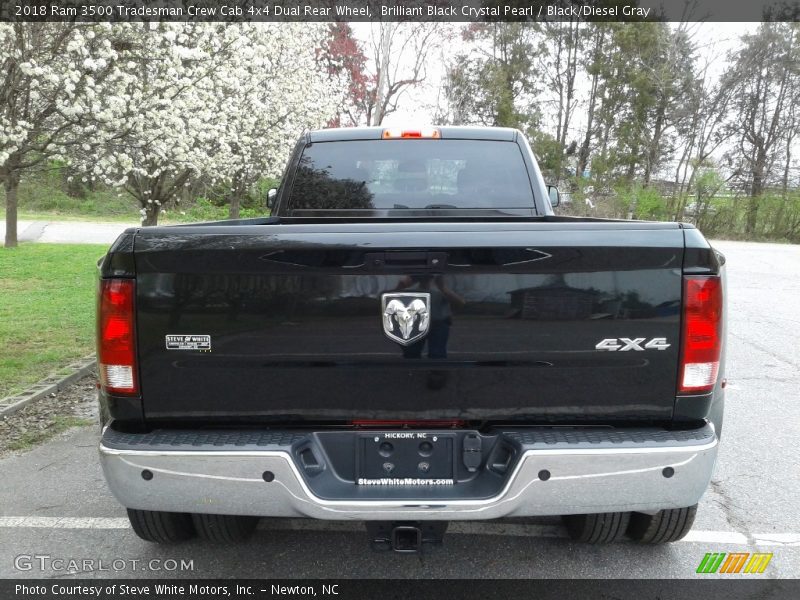 Brilliant Black Crystal Pearl / Black/Diesel Gray 2018 Ram 3500 Tradesman Crew Cab 4x4 Dual Rear Wheel