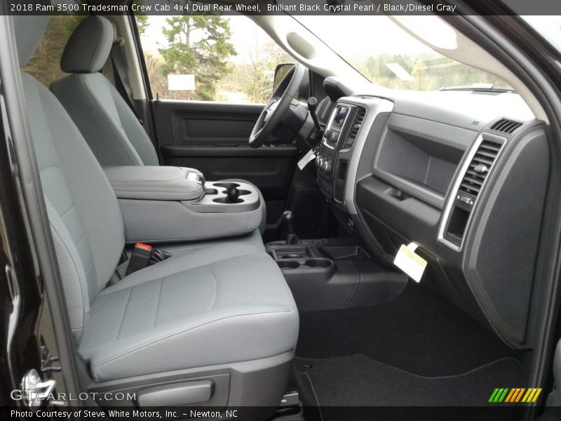 Brilliant Black Crystal Pearl / Black/Diesel Gray 2018 Ram 3500 Tradesman Crew Cab 4x4 Dual Rear Wheel