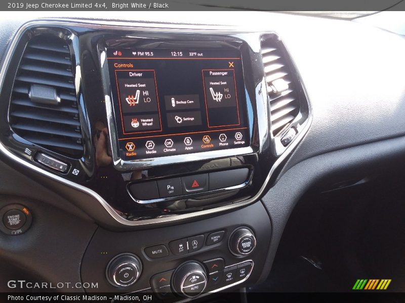 Bright White / Black 2019 Jeep Cherokee Limited 4x4