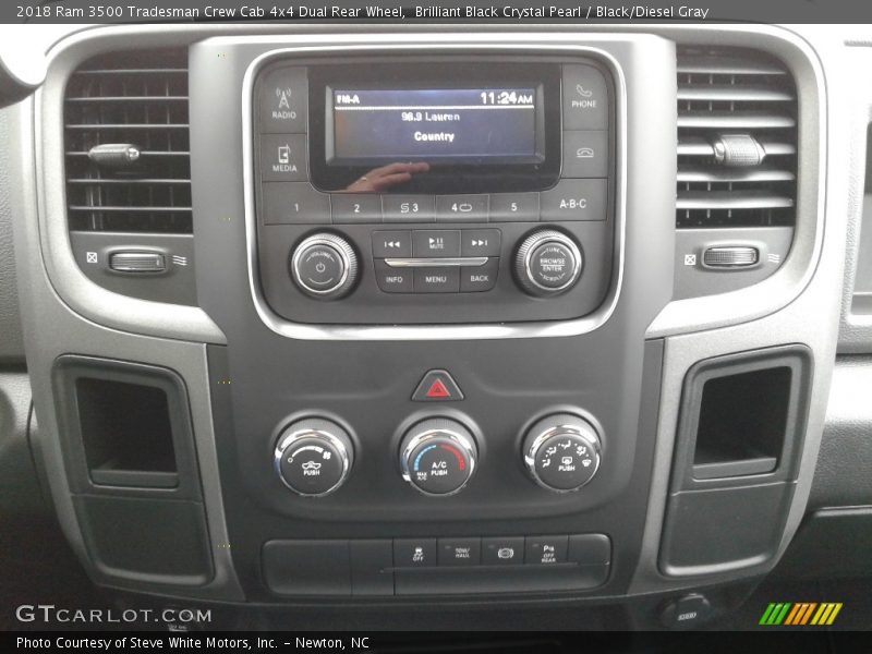 Brilliant Black Crystal Pearl / Black/Diesel Gray 2018 Ram 3500 Tradesman Crew Cab 4x4 Dual Rear Wheel