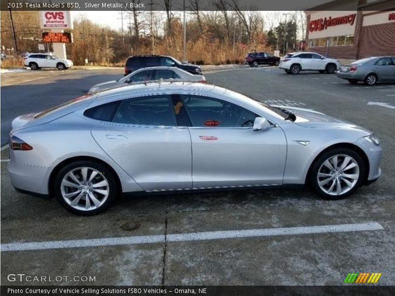 Silver Metallic / Black 2015 Tesla Model S 85D