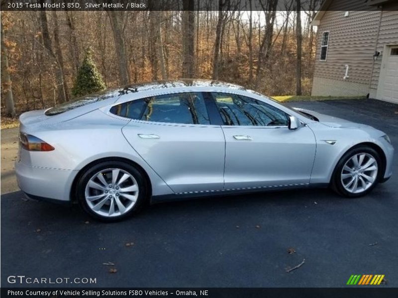 Silver Metallic / Black 2015 Tesla Model S 85D