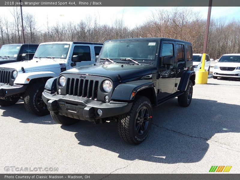 Rhino / Black 2018 Jeep Wrangler Unlimited Sport 4x4