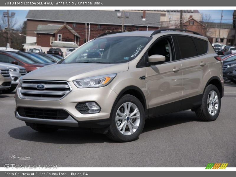 White Gold / Charcoal Black 2018 Ford Escape SEL 4WD