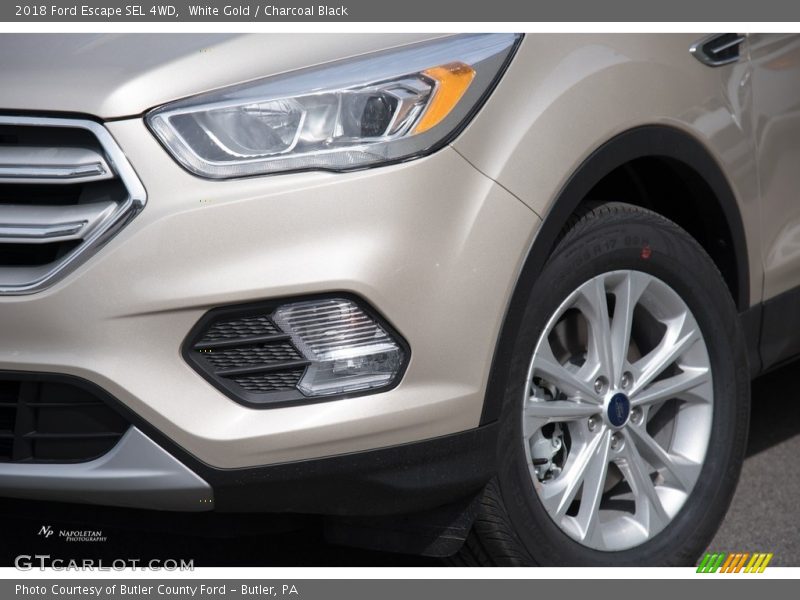 White Gold / Charcoal Black 2018 Ford Escape SEL 4WD