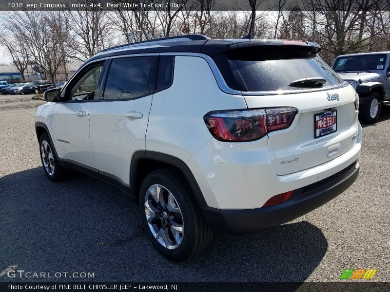 Pearl White Tri–Coat / Black 2018 Jeep Compass Limited 4x4