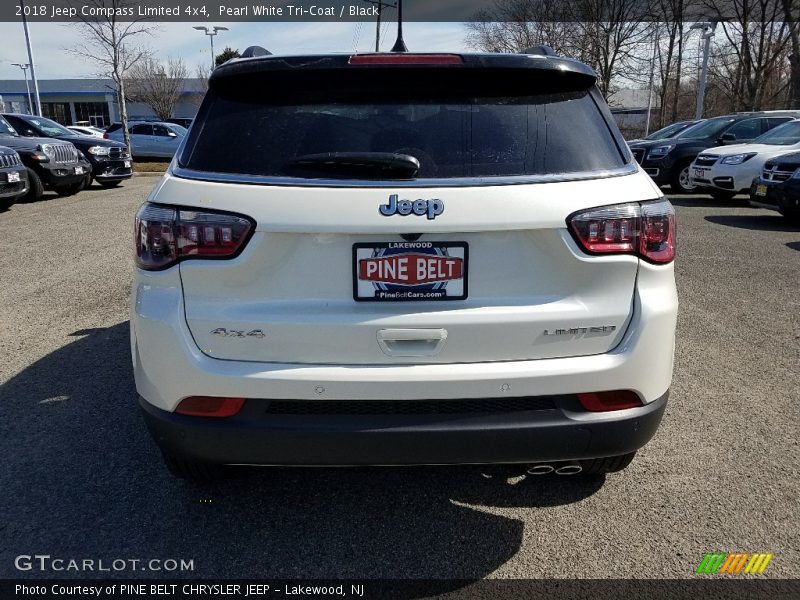 Pearl White Tri–Coat / Black 2018 Jeep Compass Limited 4x4