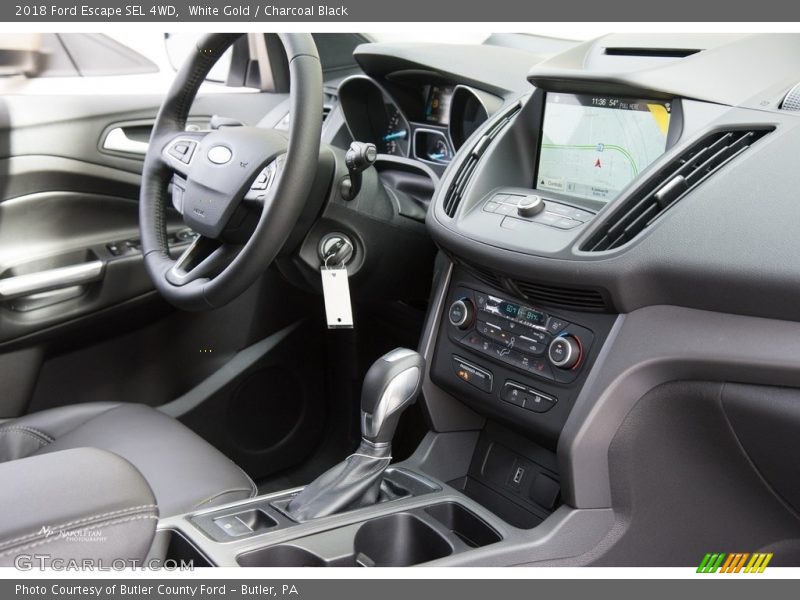 White Gold / Charcoal Black 2018 Ford Escape SEL 4WD