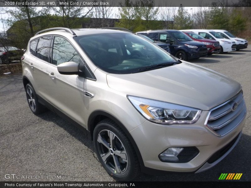 White Gold / Charcoal Black 2018 Ford Escape SEL 4WD