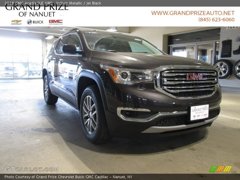 Iridium Metallic / Jet Black 2018 GMC Acadia SLE AWD