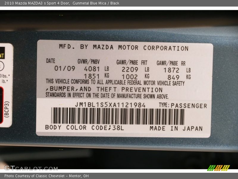 Gunmetal Blue Mica / Black 2010 Mazda MAZDA3 s Sport 4 Door