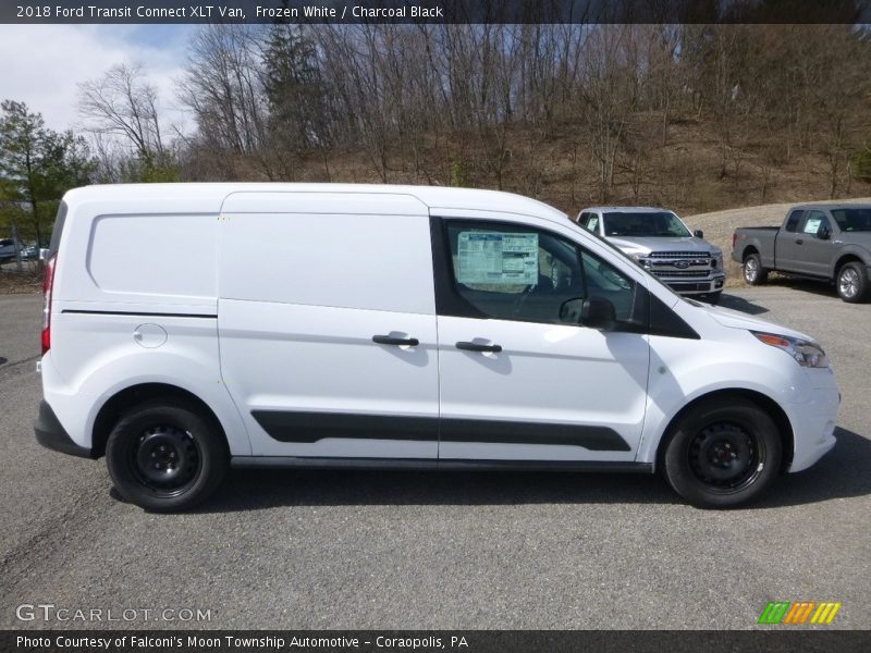 Frozen White / Charcoal Black 2018 Ford Transit Connect XLT Van