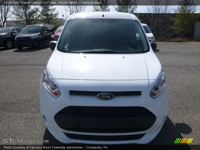 Frozen White / Charcoal Black 2018 Ford Transit Connect XLT Van