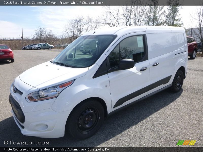 Frozen White / Charcoal Black 2018 Ford Transit Connect XLT Van