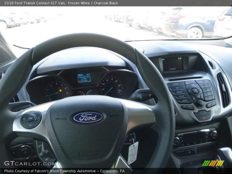Frozen White / Charcoal Black 2018 Ford Transit Connect XLT Van