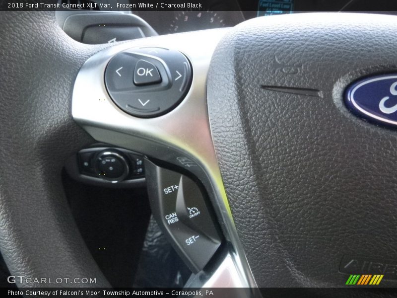 Frozen White / Charcoal Black 2018 Ford Transit Connect XLT Van