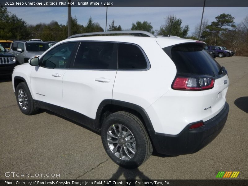 Bright White / Black 2019 Jeep Cherokee Latitude Plus 4x4