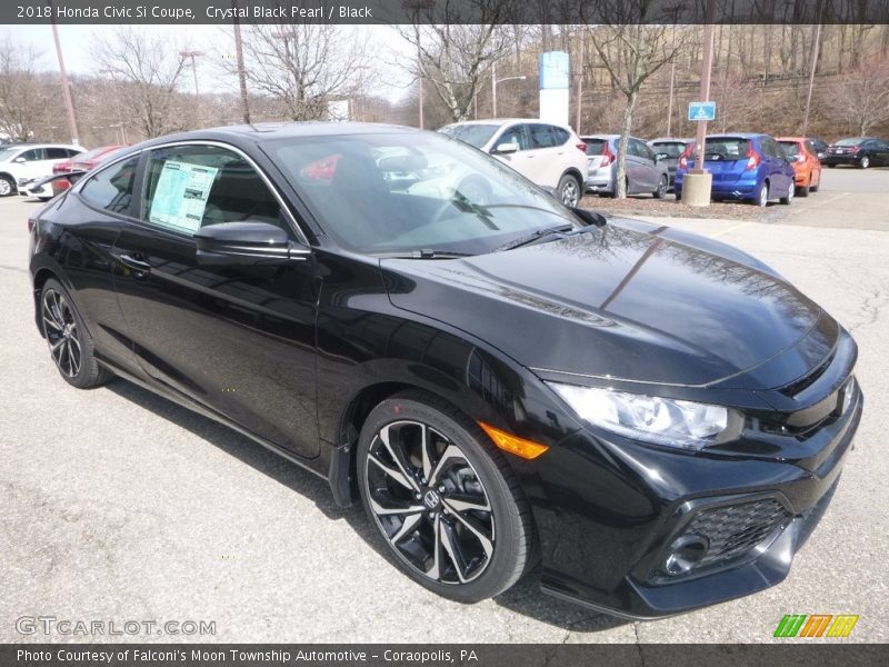 Crystal Black Pearl / Black 2018 Honda Civic Si Coupe